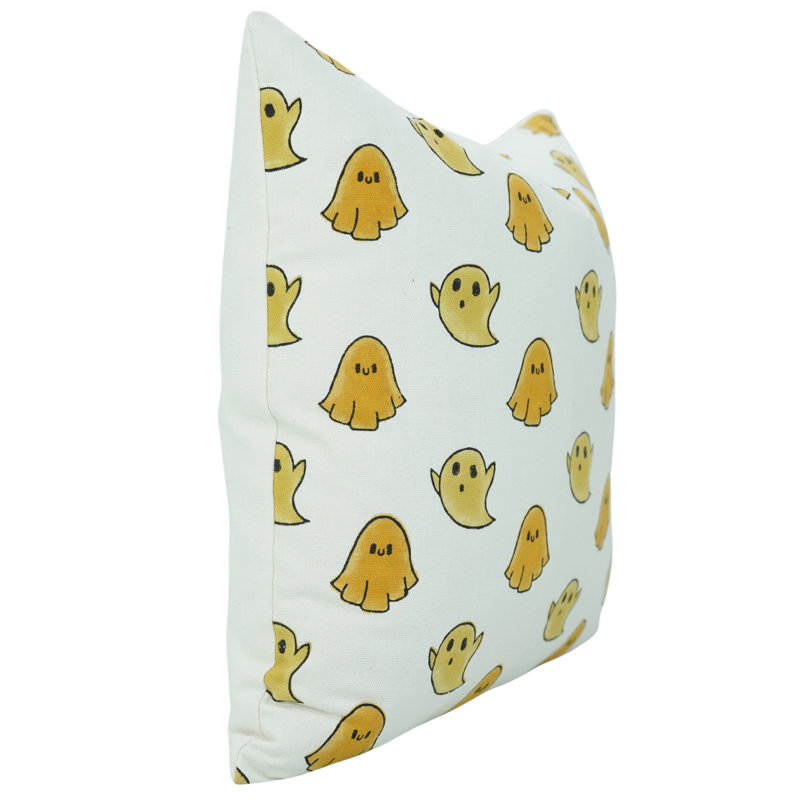 Housse de coussin en coton blanc épais Fab fantine, H 16 po x l 16 po, Carrée