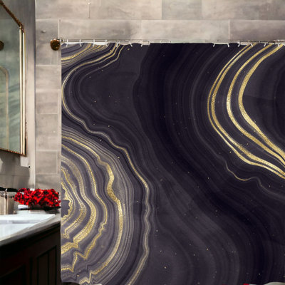 Shower Curtain with Hooks Included