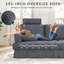 Modern Oversized 261Cm Sectional L-Shaped Corduroy Compression Sofa With Storage Pockets-1139642733