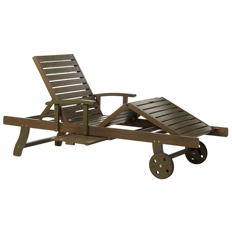 Kenneth 196cm Long Reclining Acacia Single Chaise