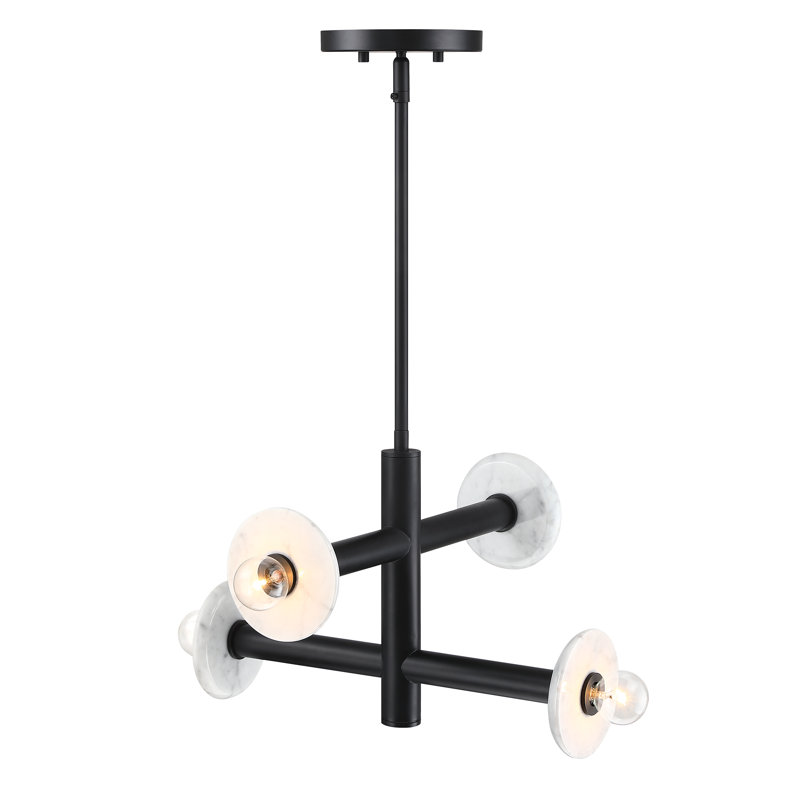 Wilfrid Semi Flush Mount, Matte Black