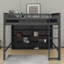 Lit mezzanine double avec tablettes de rangement ouvertes-58678544