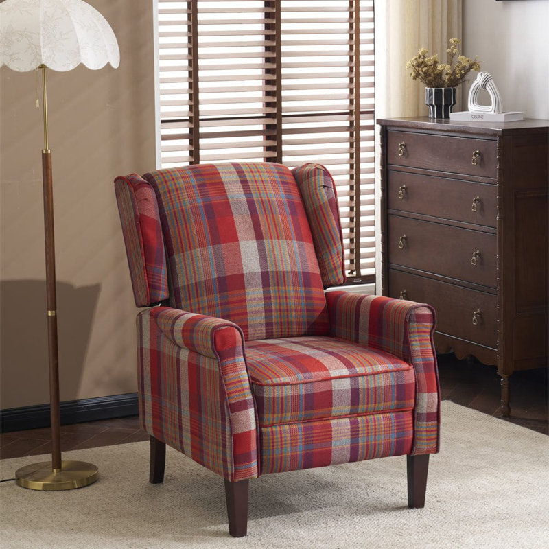 Imogen 70cm Wide Wing Chair Recliner, Red