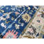 Tapis bleu marine unique de 9 pi x 12 pi