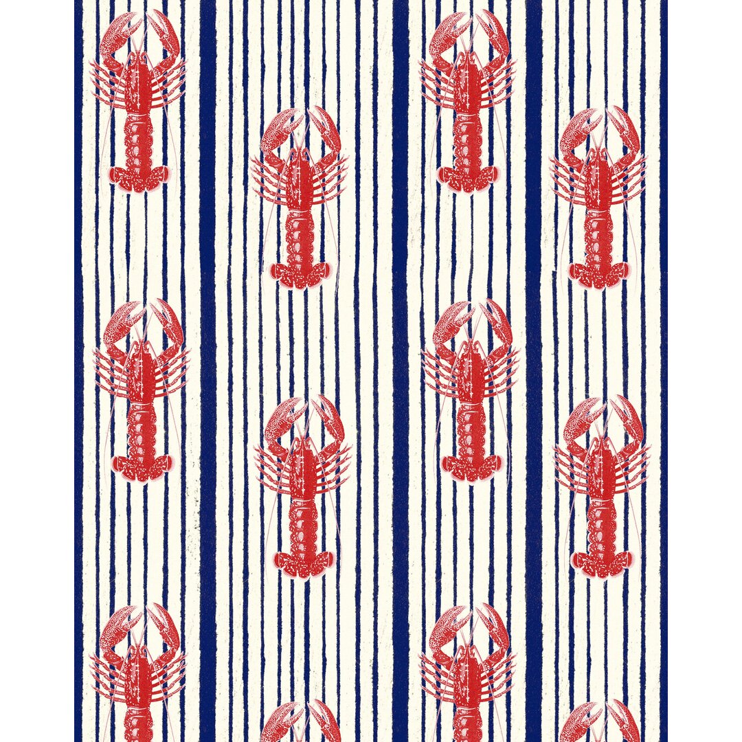 Seidenmatte Tapete Mediterranean Lobsters 10 m x 52 cm