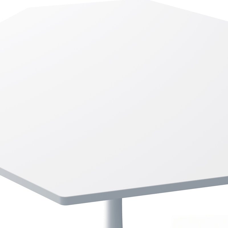 Octagonal Coffee Table with Metal Base