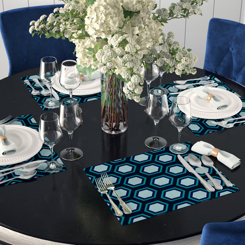 Turnbull 4 Piece Placemat Set, Teal