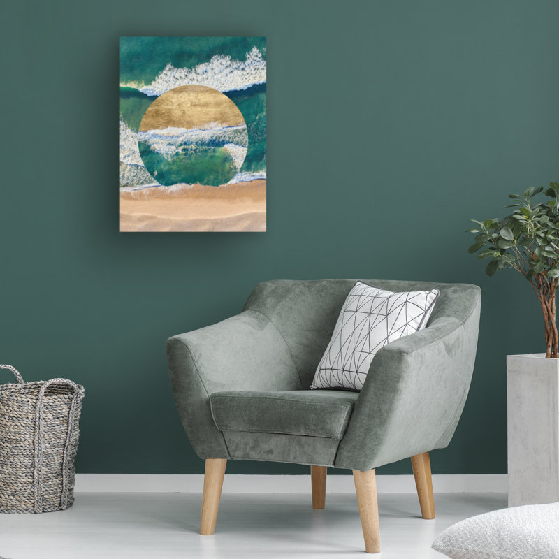 Reproduction d'art sur toile «Breaking Shore III» par bolologien, H 24 po x l 18 po