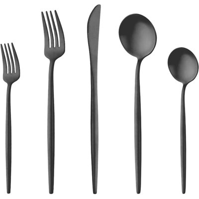 40-Piece Matte Stainless Steel Flatware Set For 8, Satin Finish Cutlery Set With Spoons, Forks, And Knives, Dishwasher Safe