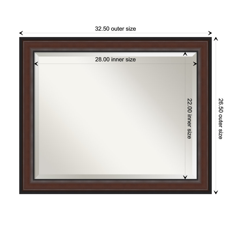 Miroir de salle de bain Hilma, 27 po x 33 po