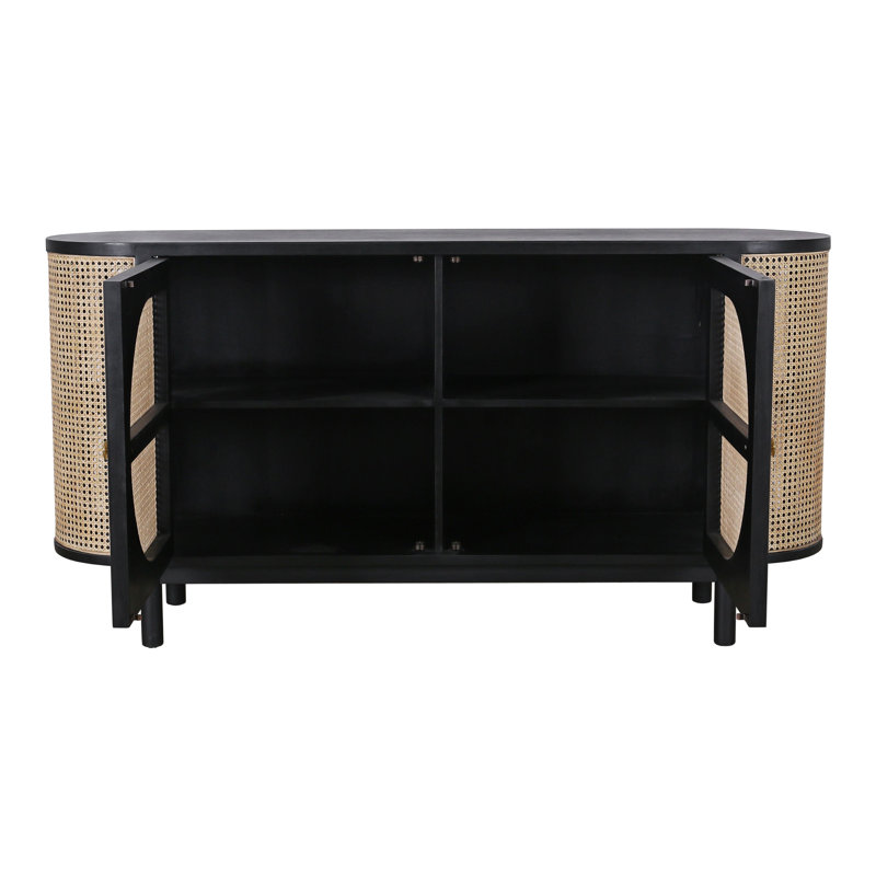 Armoire Joelle, Noir / Beige