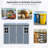 8 Ft X 4 Ft Outdoor Storage Shed With Two-Window And Double-Door, Plastic Shed With Floor For Gargen,Patio,Yard,Lawn,Gray (W540S00045)-128625214