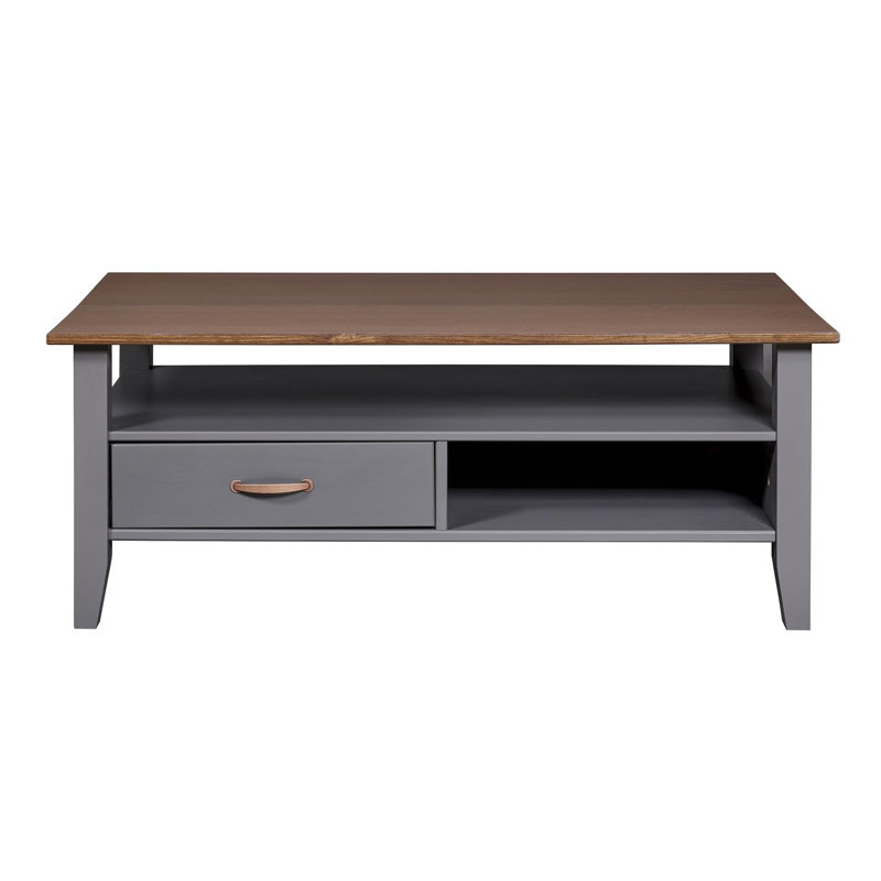 Pierro Solid Wood Four Leg Coffee Table with Storage