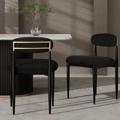 Chaises de salle à manger rembourrées Boucle (ensemble de 2)