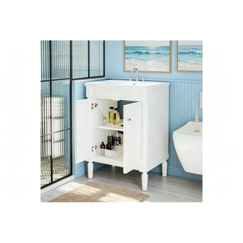 Rangement pour salle de bain Talanta, Blanc