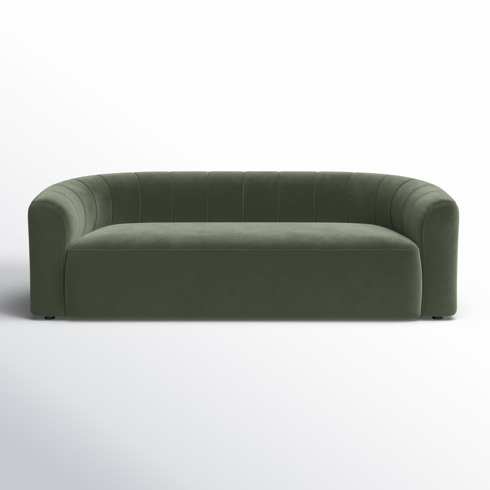 Augustine 89'' Upholstered Sofa, Soren Olivine Performance Velvet
