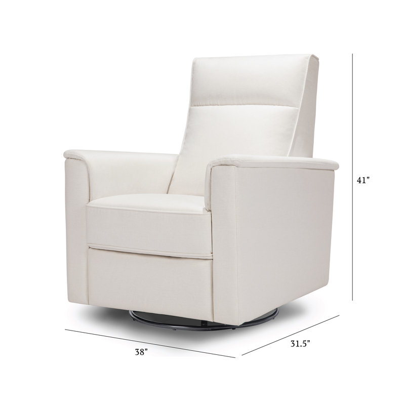 Willa Recliner in Eco-Performance Fabric, Cream Polyester Blend