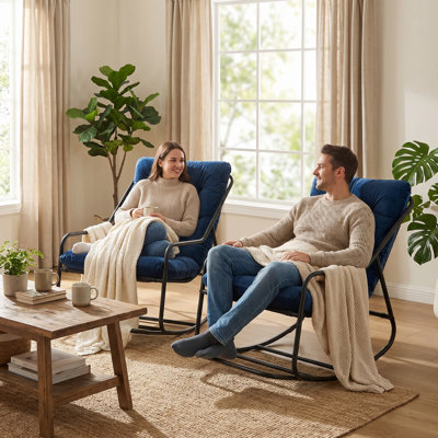 Ensemble de chaises berçantes 2 pièces pour patio