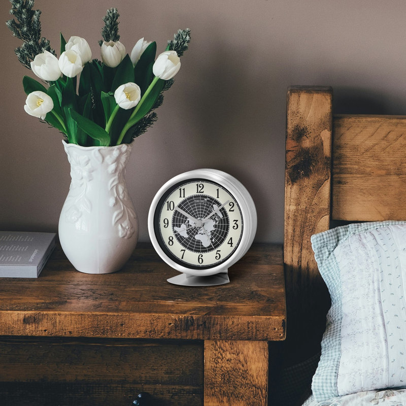 Horloge de table QXE067KLH, Argent