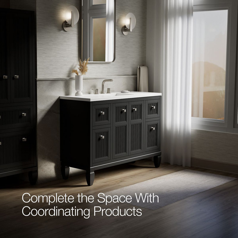 Hearthaven 48-In Bathroom Vanity Set, Slate Gray