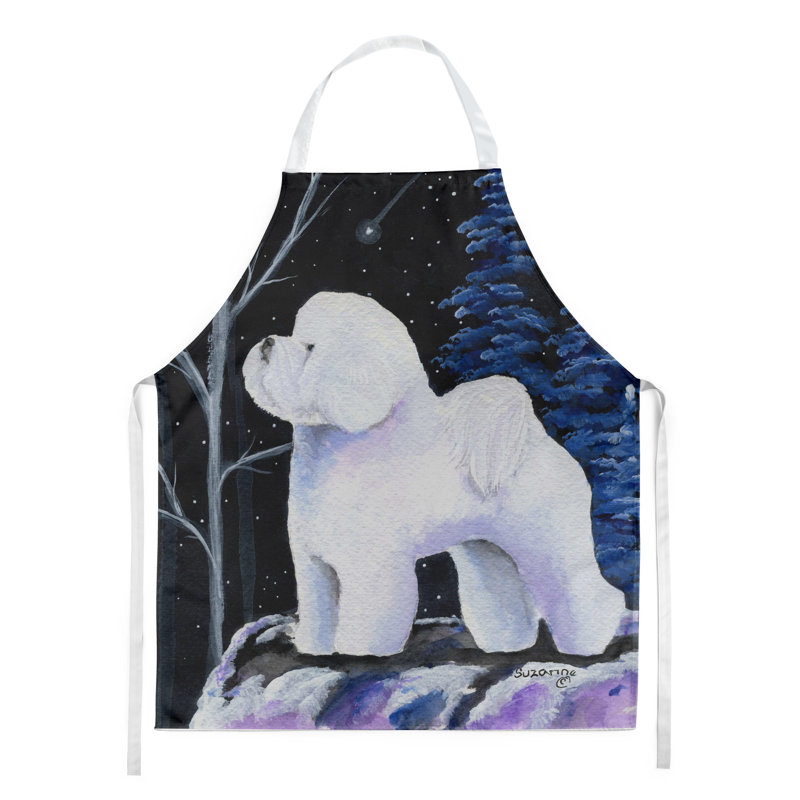 Tablier de bichon frisé starry night bichon