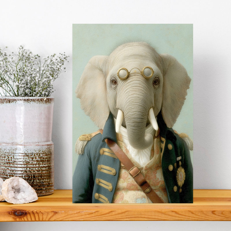 Naval Officer Elephant by Andreas Magnusson - Wrapped Canvas Print, 45.72 cm H x 30.48 cm W