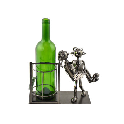 Porte-bouteille de vin en métal - Couple romantique