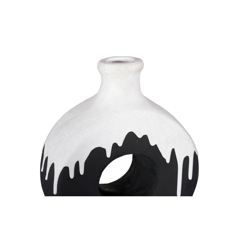 Porcelain Drip Vase, With Circle Hole