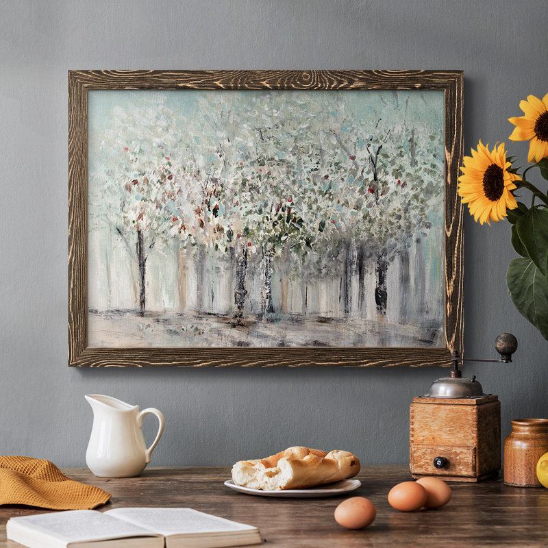 «Morning's Soft Light», reproduction sur toile encadrée, H 22 po x l 32 po x P 1,5 po, Noyer