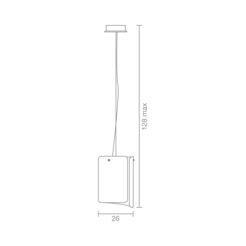 Papiro 1 - Light Cylinder Pendant, Matt brushed nickel