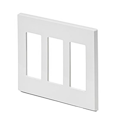 Plaque murale sans vis en polycarbonate 3 pièces Leviton Decora Plus