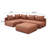 Tov Furniture Hangover Sedona Red Textured Fabric 4-Piece Modular Chaise Sectional-557398439