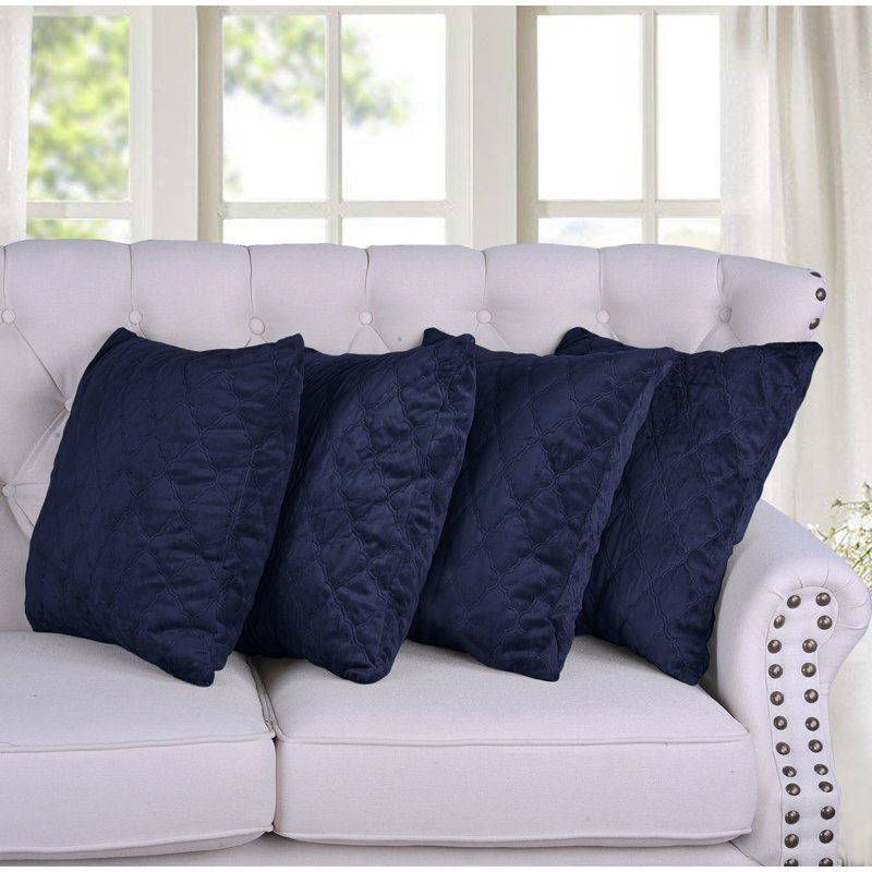 Micro Mink Throw Pillow Covers, Blue Wine Teal