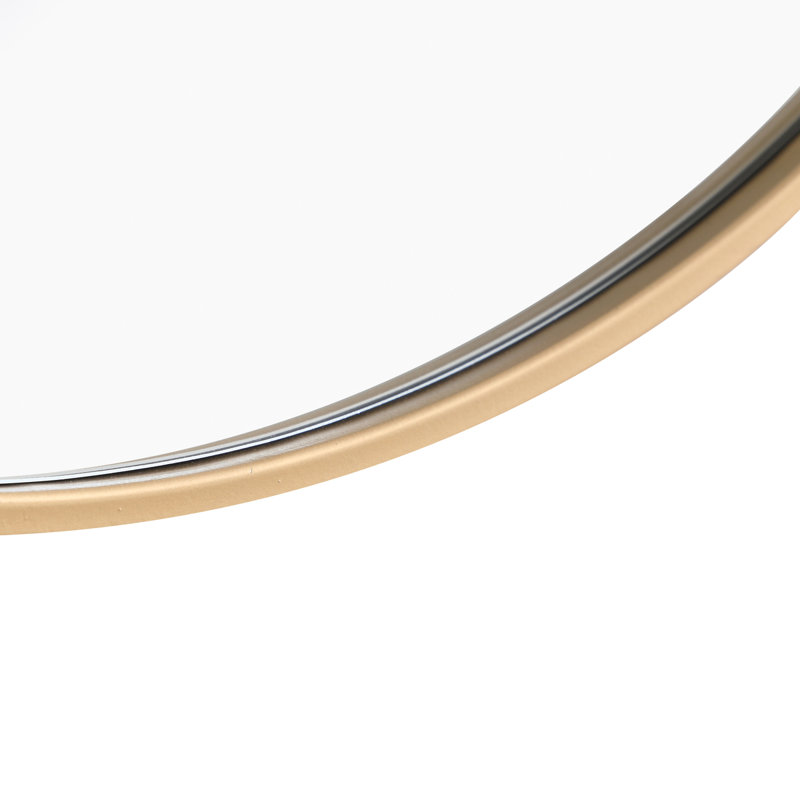 Sabine Metal Round Wall Mirror, Brass, 60" x 60"