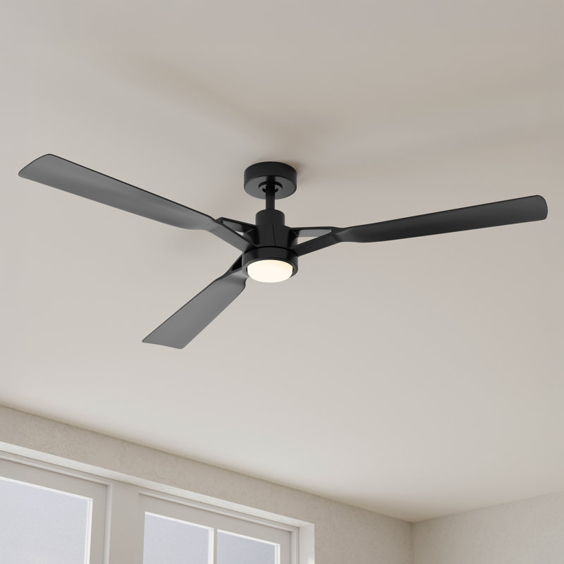 Belen 60'' Ceiling Fan with LED Lights, Matte Black, Matte Black