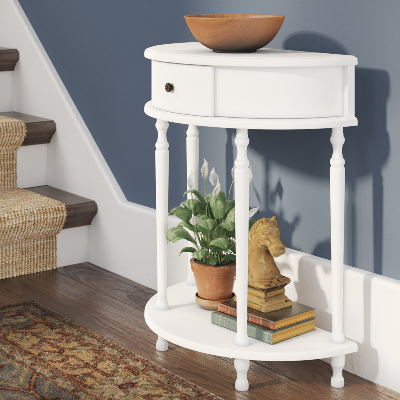 Oldbury End Table with Storage, White