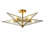 5-Light Vintage Semi Flush Mount Ceiling Light Chandelier