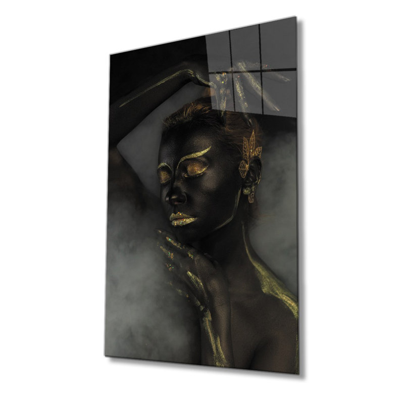 Élégante peinture décorative en verre trempé 18,1 po x 28,3 po | 100% verre trempé, épaisseur: 0,16 pouce | Superbe œuvre d'art pour la décoration intérieure, le salon et les espaces de bureau, durable et facile à nettoyer