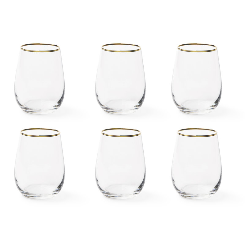 Gold 470ml Drinking Glass Set