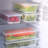 4Pcs Food Storage Container, Plastic Food Containers with Removable Drain Plate and Lid, Stackable Portable Freezer Storage Containers - Tray to Keep Fruits, Vegetables, Meat and More
