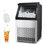 Machine à glaçons commerciale de 90 lb / jour, capacité de rangement de 13 lb, 36 cubes de glace en 11 minutes, machine à glaçons autoportante en acier inoxydable avec panneau ACL, pelle à glace et tuyaux d'eau pour le bar à domicile