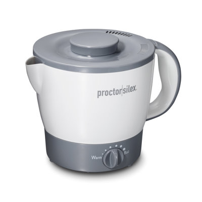 Proctor Silex 32 oz. Hot Pot, Adjustable Heat from Warm to Boil, Easy-to-Clean PFAS-Free Nonstick Coating, White, 48507MN