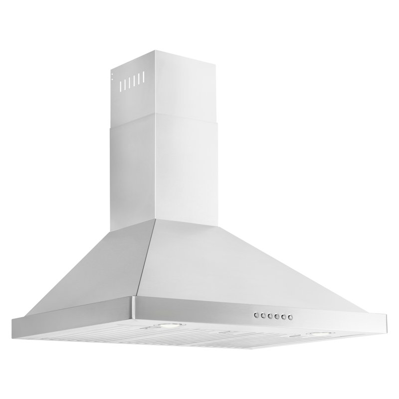 Hotte murale convertible en acier inoxydable ZLINE de 30 po ZLINE de la série Alpine avec télécommande, éclairage à DEL et filtres à chicane allant au lave-vaisselle (ALP10WL-30)