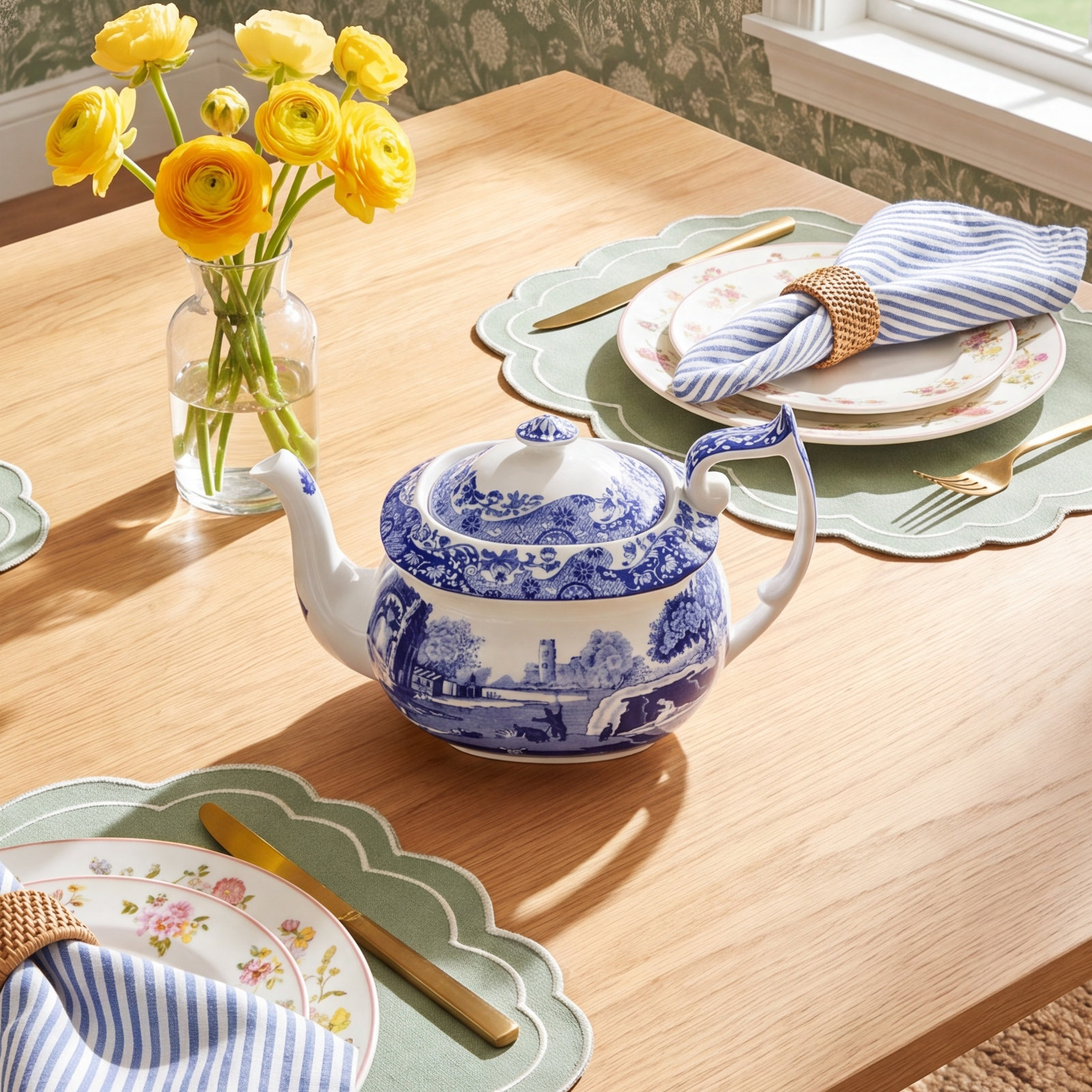 Blue Italian Teapot
