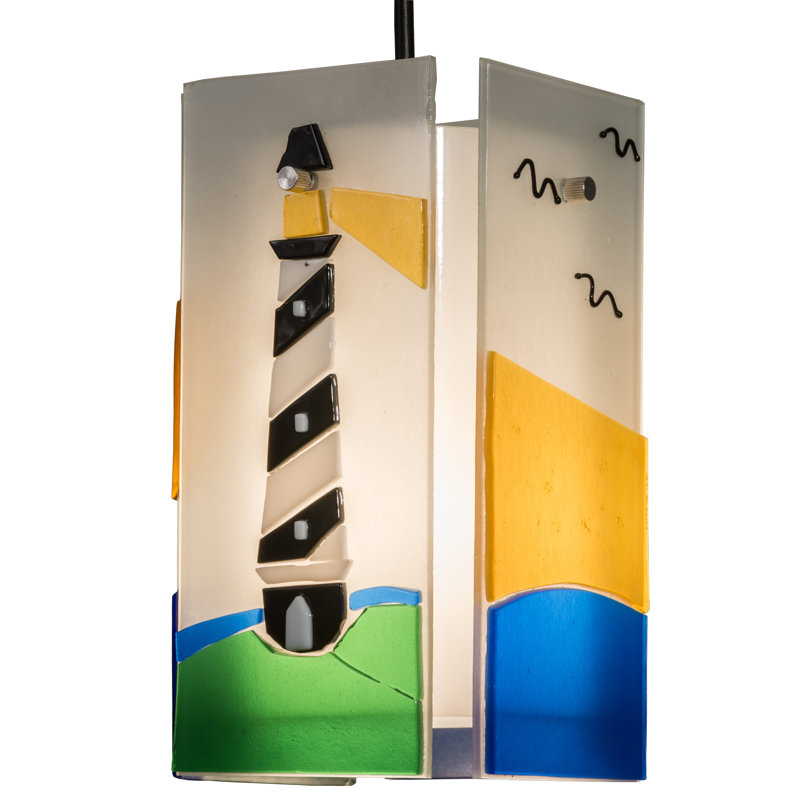 Luminaire suspendu rectangulaire simple à 1 lumière Enid