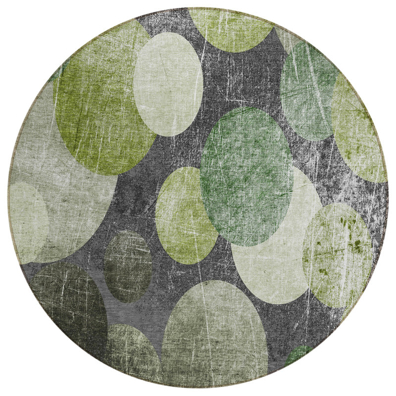 Tapis d'intérieur rond 8 po