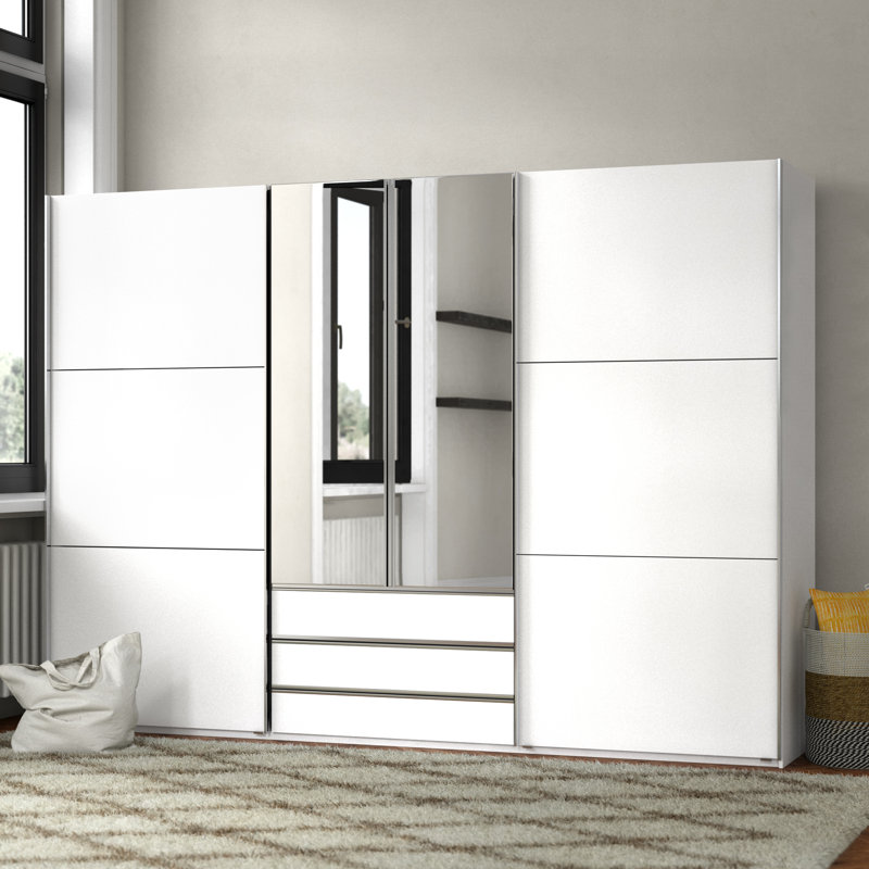 Branchburg 2 Door Manufactured Wood Wardrobe, White
