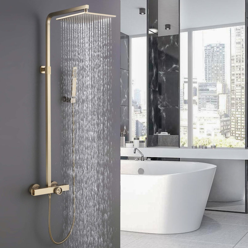 Système de douche complet avec valve brute