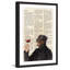 Dobie With Wine Glass by Eyre Tamey - Single Picture Frame Print-1408982974