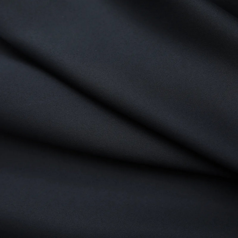 Chol Blackout Curtain Pair, Black, Width 140 x Drop 225cm